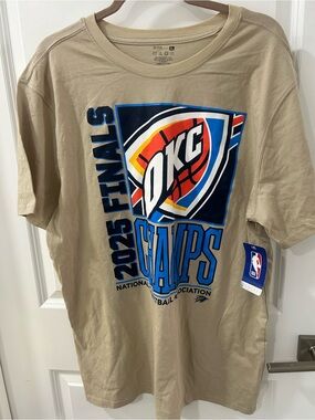 NBA Tan T-Shirt with Blue/Red NBA Tag